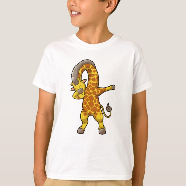 Giraffe vid Hip hop Dance Dab T Shirt (Framsida)