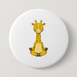 Giraffe vid Yoga Meditation Knapp