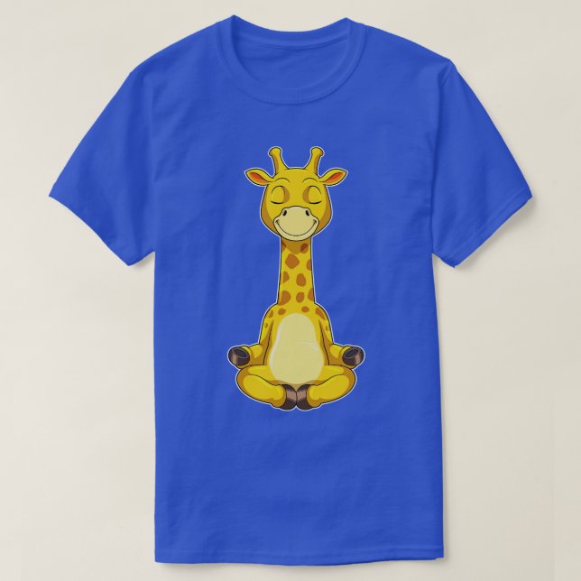 Giraffe vid Yoga Meditation T Shirt (Design framsida)