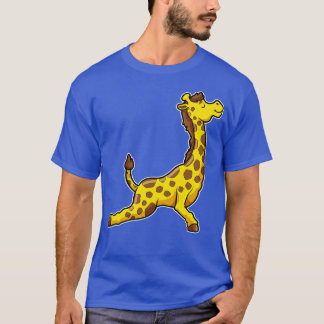 Giraffe vid Yoga Stretching-övningar i Ben Nacke T Shirt