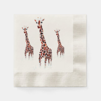 Giraffe Vild Animal Wildlife Pappersservett