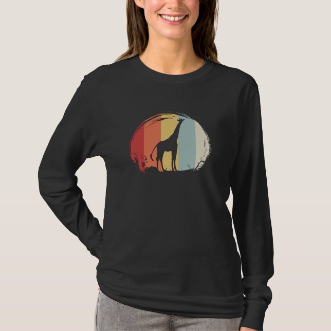 Giraffe Vintage T Shirt (Framsida)