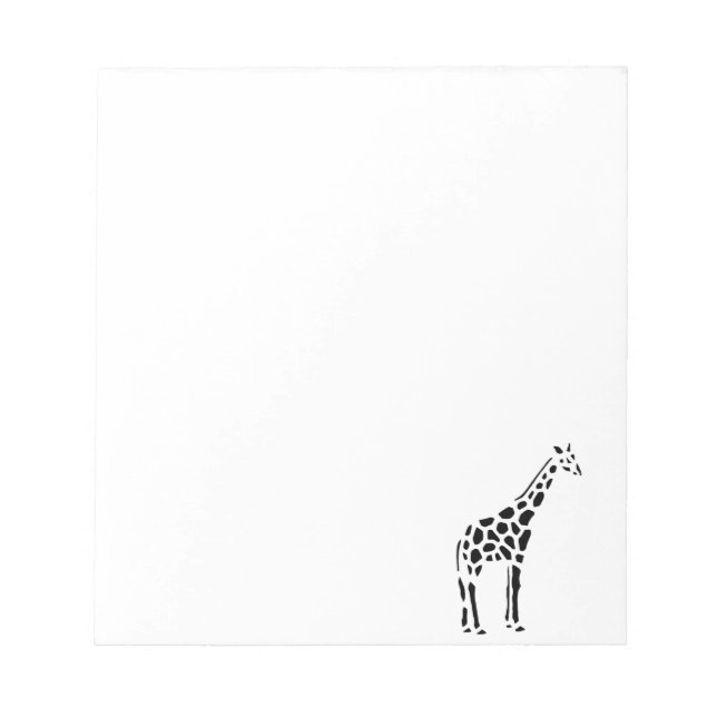 Giraffe Vintage Wood Engrave Anteckningsblock (Framsida)