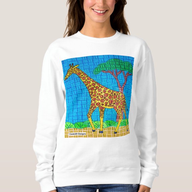 Giraffe (vit) - Kvartskjorta för kvinnor T Shirt (Framsida)