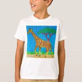 Giraffe (vit) - Pojks grundläggande T-Shirt