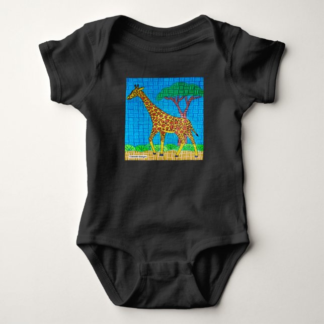 Giraffe (vivid) - Baby Bodykostym T Shirt (Framsida)