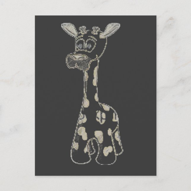 Giraffe vycard vykort (Framsida)