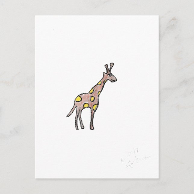 Giraffe Vykort (Framsida)