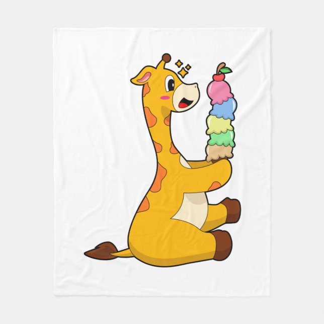 Giraffe Waffle glass Fleecefilt (Framsidan)