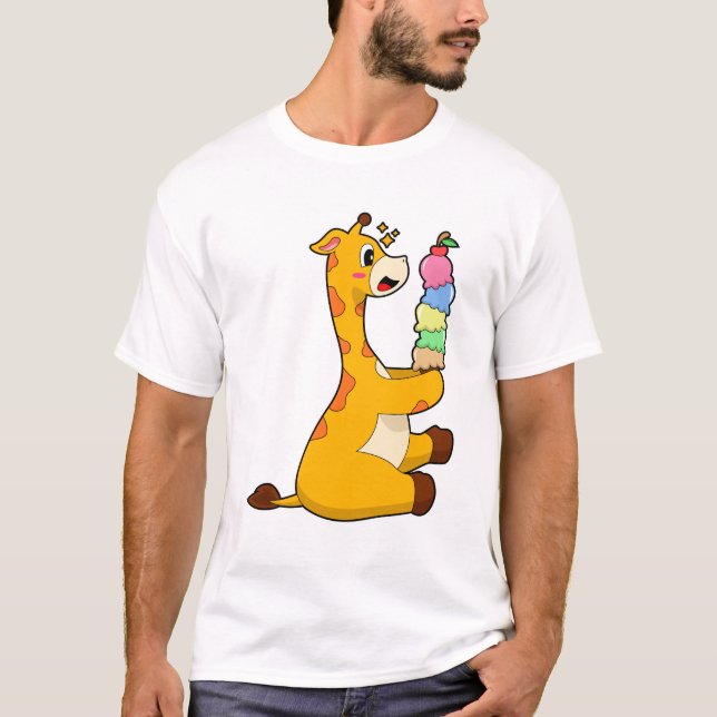 Giraffe Waffle glass T Shirt (Framsida)