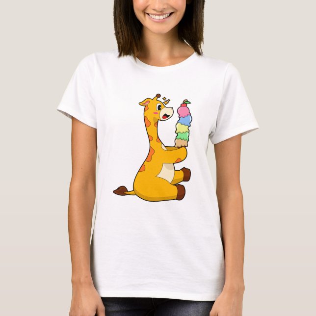 Giraffe Waffle glass T Shirt (Framsida)