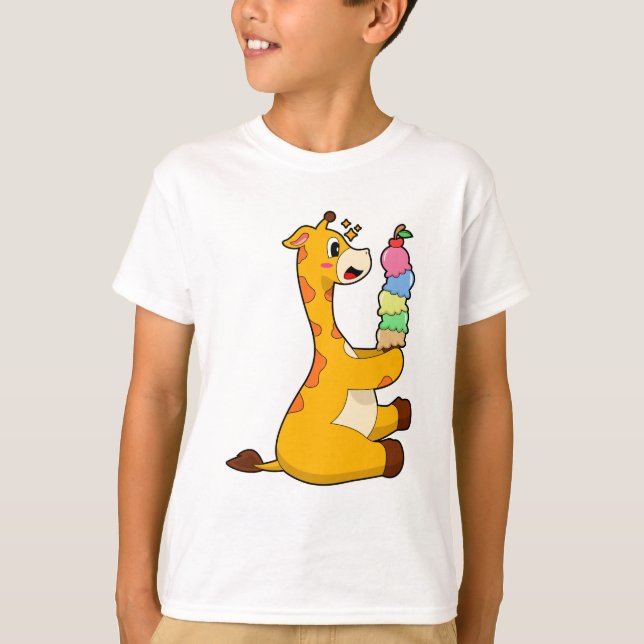 Giraffe Waffle glass T Shirt (Framsida)