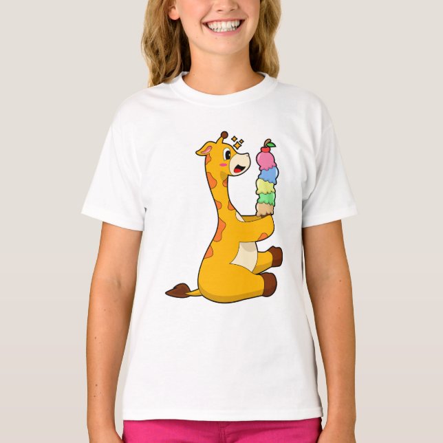 Giraffe Waffle glass T Shirt (Framsida)
