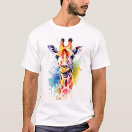 Giraffe Watercolor T Shirt