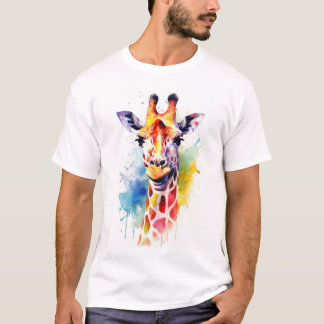 Giraffe Watercolor T Shirt