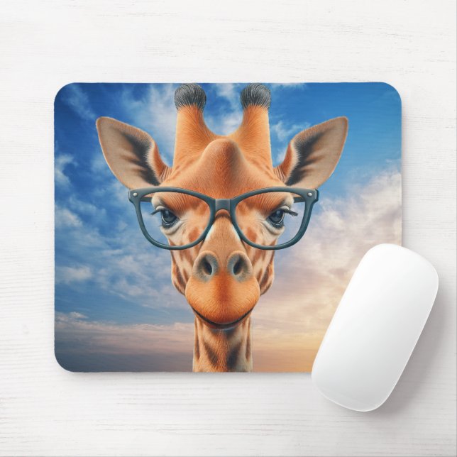 Giraffe Wearing Eyeglasses Musmatta (Med mus)