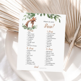 Giraffe What's in you purse-match