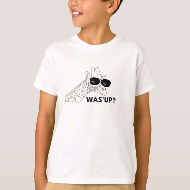 Giraffe What's Up T Shirt (Framsida)