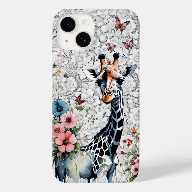 Giraffe Wildblommor Butterflies och Snöre (Baksida)