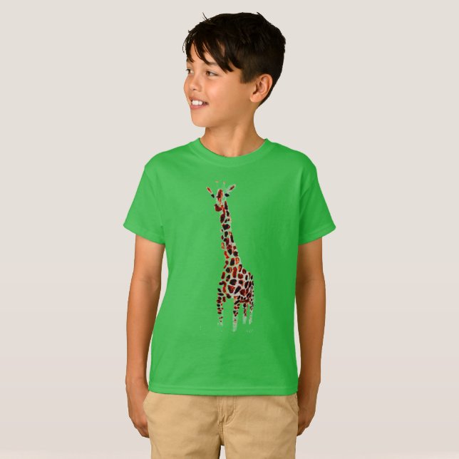 Giraffe Wildlife Animal T-shirt (Hel framsida)