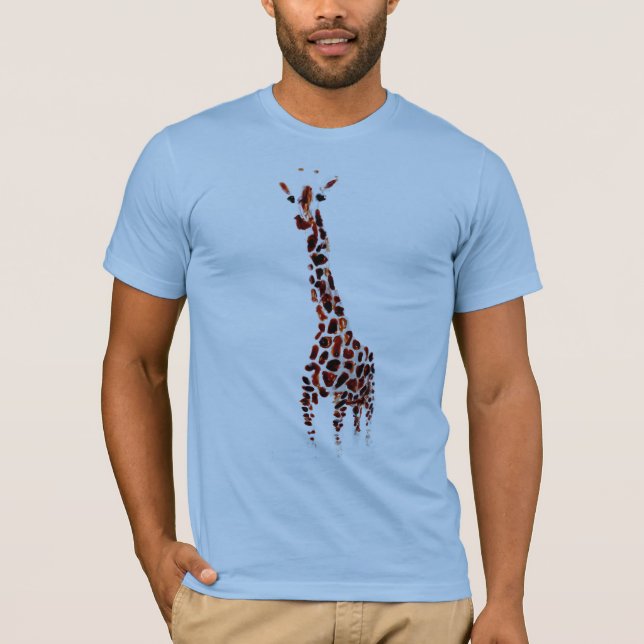 Giraffe Wildlife Art T Shirt (Framsida)