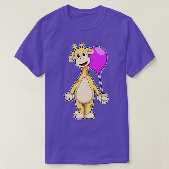 Giraffe with Balloon 2 T Shirt (Design framsida)