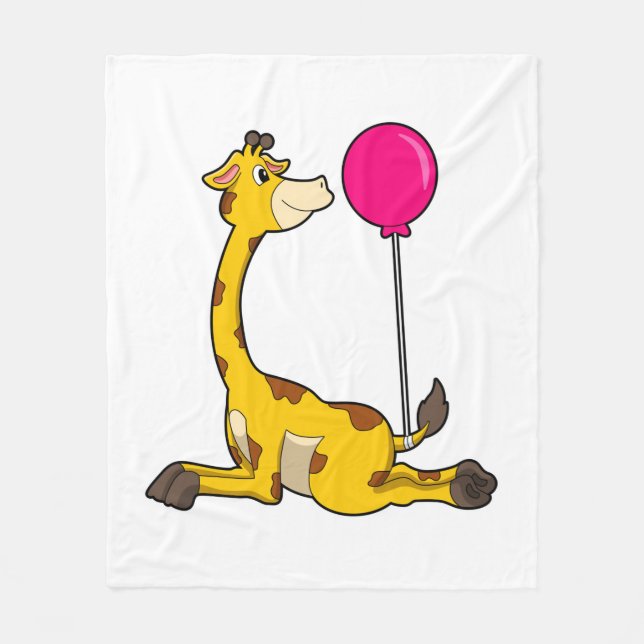 Giraffe with Balloon Fleecefilt (Framsidan)