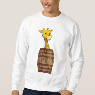 Giraffe with Barrel Lång Ärmad Tröja