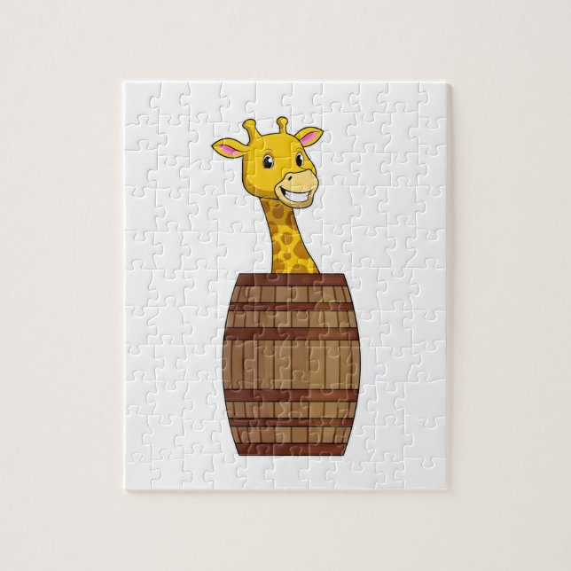 Giraffe with Barrel Pussel (Vertikal)