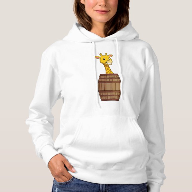 Giraffe with Barrel T Shirt (Framsida)