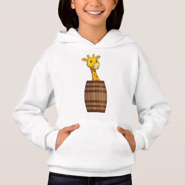 Giraffe with Barrel T Shirt (Framsida)
