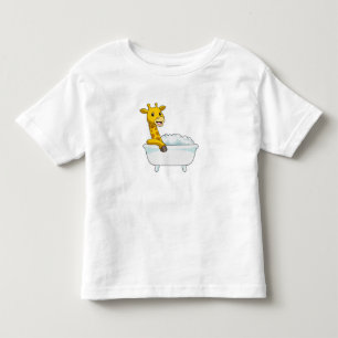 Giraffe with Bathtub with Foam T Shirt