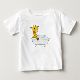 Giraffe with Bathtub with Foam T Shirt