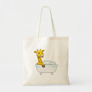 Giraffe with Bathtub with Foam Tygkasse