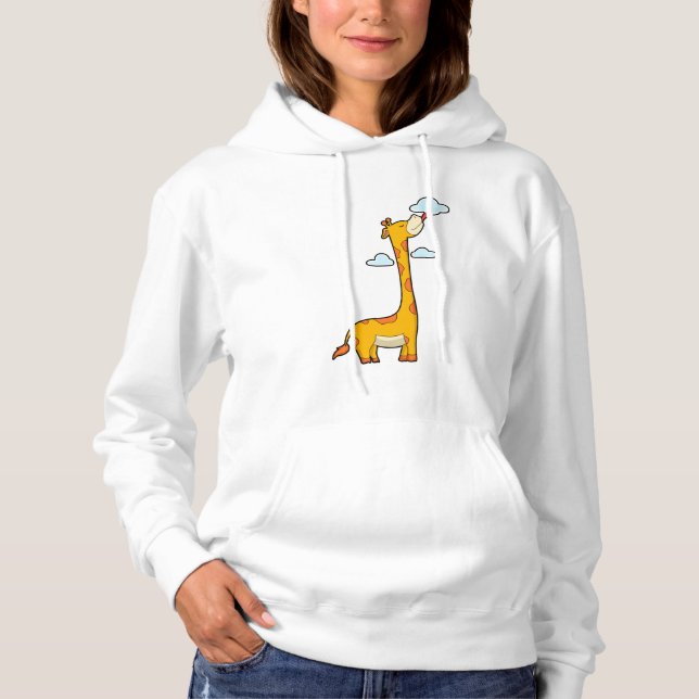 Giraffe with Clouds T Shirt (Framsida)