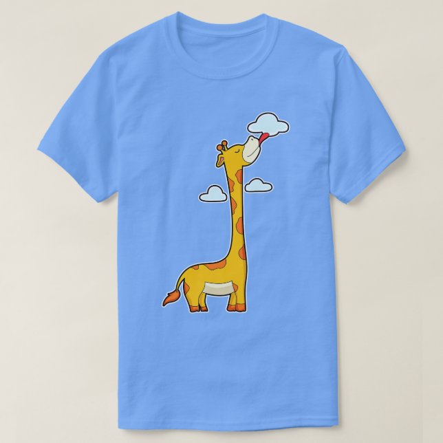 Giraffe with Clouds T Shirt (Design framsida)