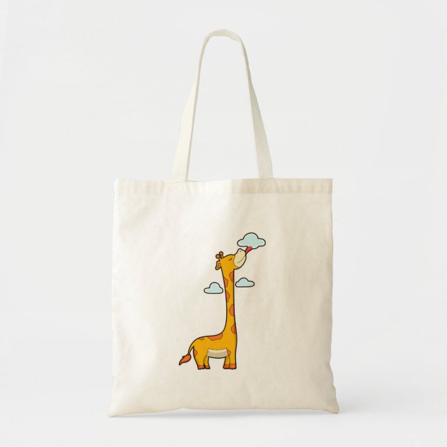 Giraffe with Clouds Tygkasse (Framsidan)