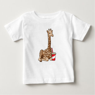 Giraffe with Drink T Shirt