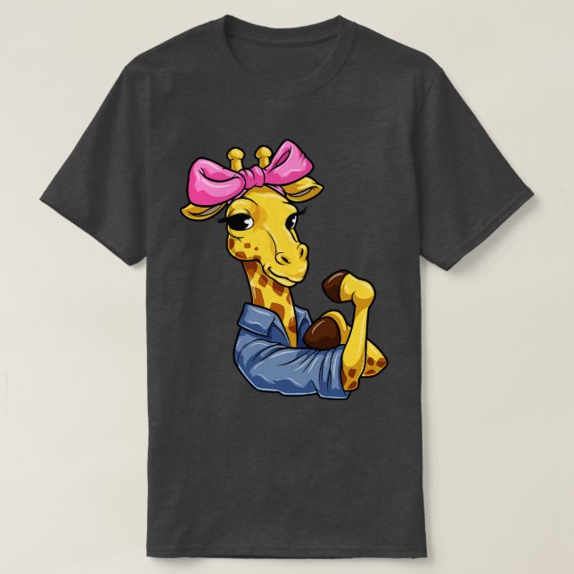 Giraffe with Ribbon 1 T Shirt (Design framsida)