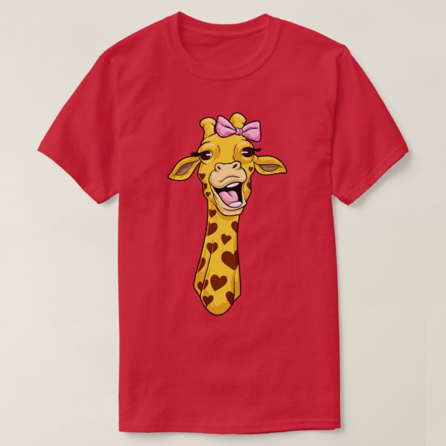 Giraffe with Ribbon 2 T Shirt (Design framsida)