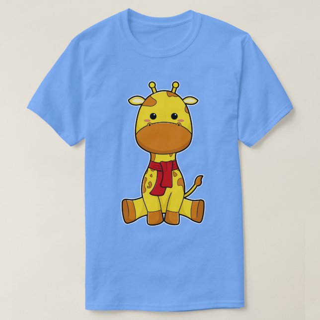 Giraffe with Scarf 1 T Shirt (Design framsida)