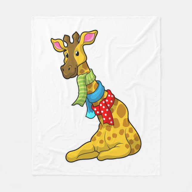 Giraffe with Scarf Fleecefilt (Framsidan)
