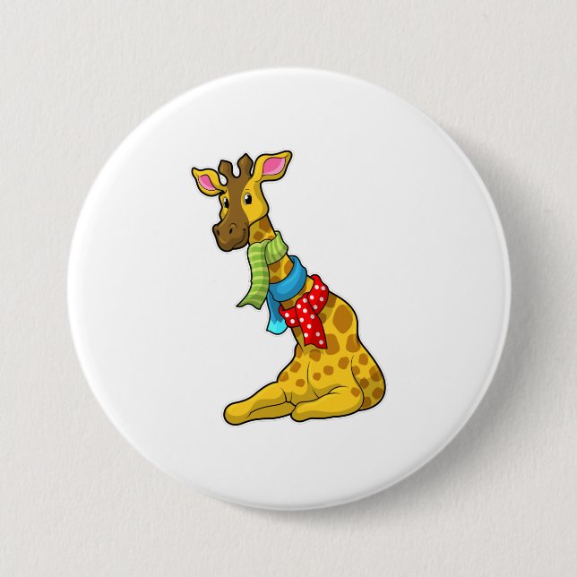 Giraffe with Scarf Knapp (Framsida)