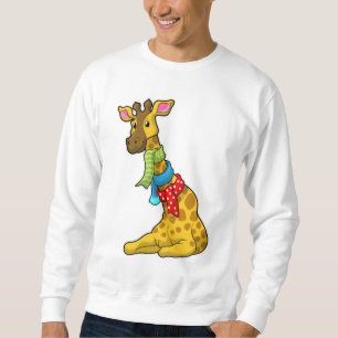 Giraffe with Scarf Lång Ärmad Tröja