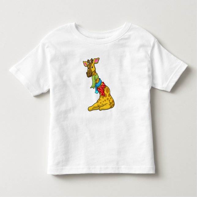 Giraffe with Scarf T Shirt (Framsida)