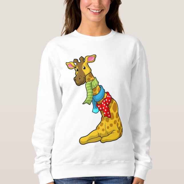 Giraffe with Scarf T Shirt (Framsida)