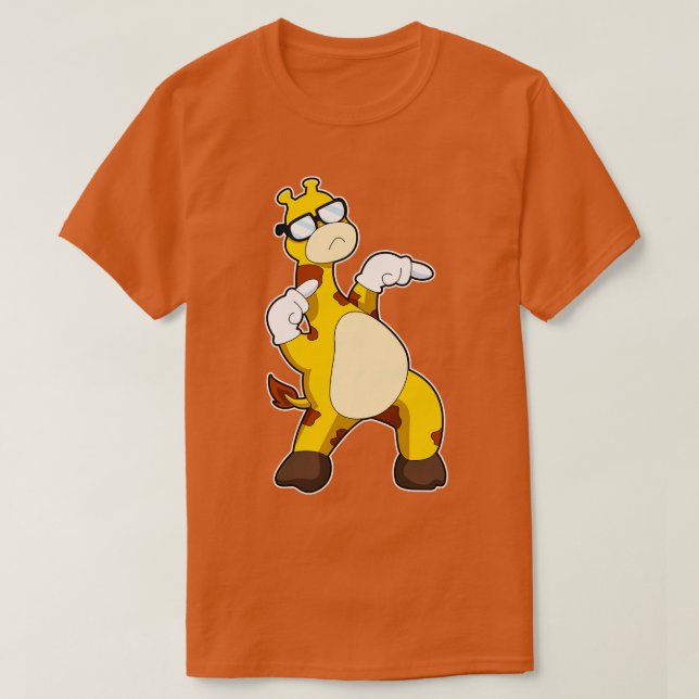 Giraffe with Sunglass 2 T Shirt (Design framsida)