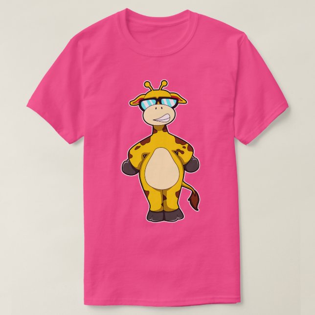 Giraffe with Sunglass 3 T Shirt (Design framsida)