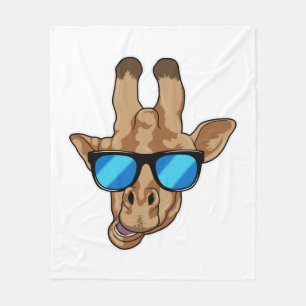 Giraffe with Sunglasses Fleecefilt