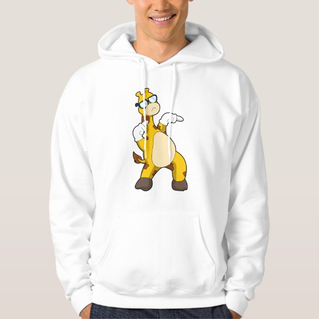 Giraffe with Sunglasses Hoodie (Framsida)